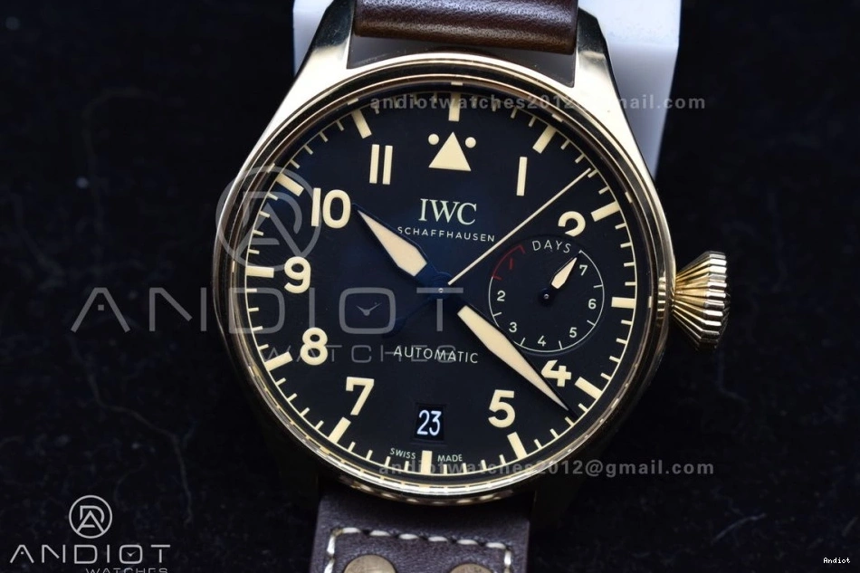 ZF Best Brown on Dial Edition IW501005 UrbanChic Strap Big Real Black Bronze 519 Leather 1:1 A Pilot 0713